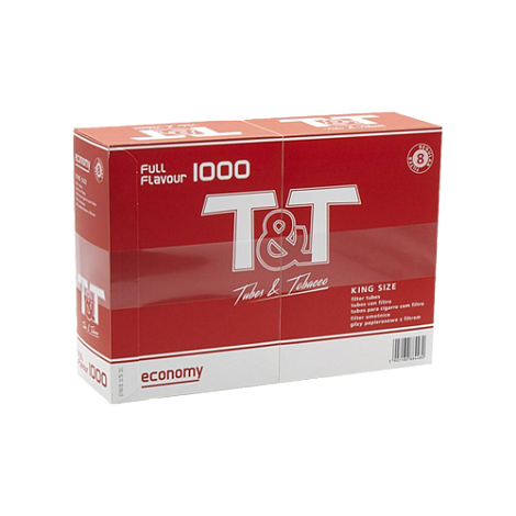 Гильзы сигаретные T&T Economy Full Flavour Regular Filter 8,1/15мм (1000 шт.)